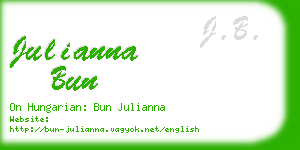 julianna bun business card